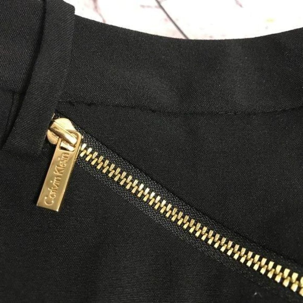 Calvin Klein Black & Gold Dress Pants Size 6 - Picture 4 of 9